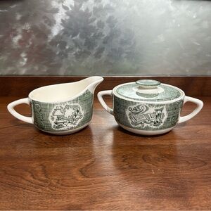 Vintage Royal China - The Old Curiosity Shop - Cream & Sugar Bowl